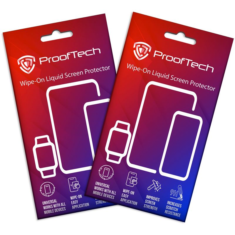 ProofTech 2 Pack ProofTech Liquid Glass Screen Protector for All Smartphones Tablets and Watches, 1 of 7