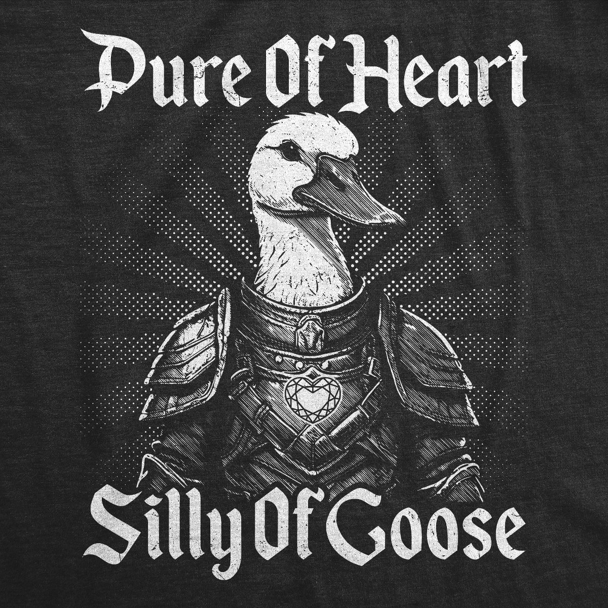 Мужские футболки Crazy Dog T-Shirts, Inc. Mens Funny T Shirts Pure Of Heart Silly Of Goose Sarcasit Graphic Novely Tee for Men - Crazy Dog Men's T Shirt for Valentines Gift Black XL — фото 2