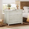 Lantine Wood Nightstand with 3 Drawers, Farmhouse Bedside Table with Storage for Bedroom and Small Spaces, Easy Assembly - 2 of 4