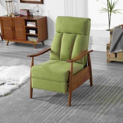 CAVINAS Upholstered Accent Chair with Wooden Frame,Modern Arm Chair,Adjustable Recliner Chair for Bedroom,Reading Room