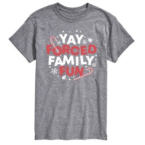 Men's - Instant Message - Yay Forced Family Fun Short Sleeve Graphic T-Shirt - 1 of 4