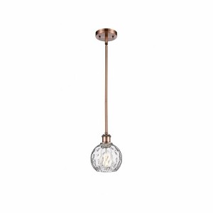 Athens Water Glass - 1 Light Mini Pendant In Industrial Style-8 Inches Tall and 6 Inches Wide - 1 of 1