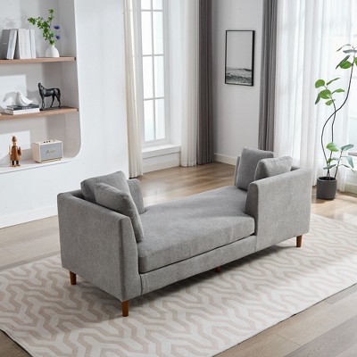 PAGED Modern Accent Chair, PU Leather Arm Chair with High Backrest, Living Room Reading Chair for Bedroom