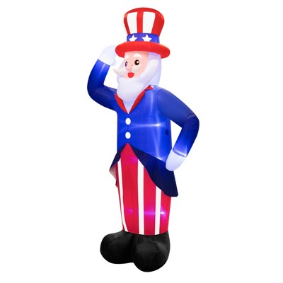 Giant 20ft Inflatable Uncle Sam in Red, White, and Blue