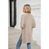 Women's Oversized Collared T-Shirt Dress Longline Split Hem Top with Drop Shoulder// - 3 of 4