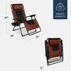 Best Choice Products Oversized Padded Zero Gravity Chair, Folding Outdoor Patio Recliner w/ Side Tray - 2 of 4