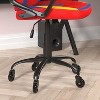 Flash Furniture Stone Ergonomic Office Computer Chair - Adjustable Red & Yellow Designer Gaming Chair - 360° Swivel - Transparent Roller Wheels - 4 of 4