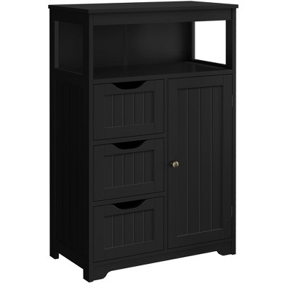 Yaheetech Wooden Floor Cabinet Free Standing Storage Organizer for Living Room