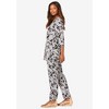 Roaman's Women's Plus Size Printed Three-Quarter Sleeve Henley Set - 4 of 4