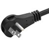 Monoprice 3-Outlet Flat Plug Household Extension Cord - 6 Feet - Black | Low-Profile 5-15P, 16AWG, 13A, SPT-2, ETL Listed, 3-Prong - 3 of 4