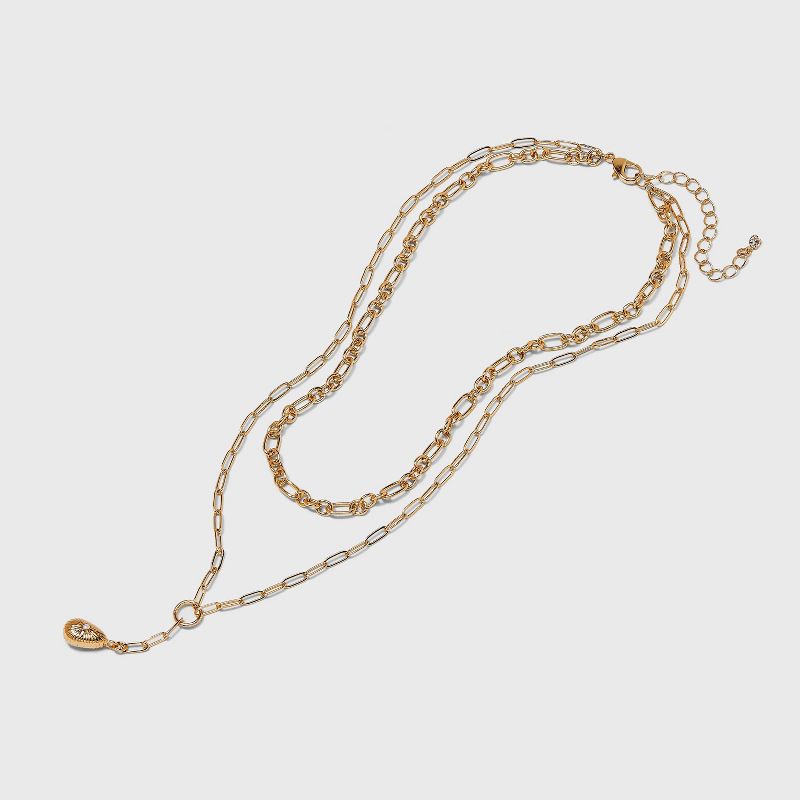 Multi-Strand Pearl Pendant Necklace - A New Day&#8482; Gold, 4 of 6