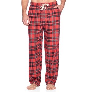 Ashford & Brooks Mens Super Soft Flannel Plaid Pajama Sleep Pants - 1 of 4