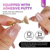 Saviland Press-On Display Trio: 3 Clear Nail Stands w/ 40 Reusable Adhesive Balls - Salon Training Essentials for Nail Art. - 4 of 4