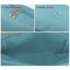 Unique Bargains PU Leather Waterproof Makeup Bag Cosmetic Case Makeup Bag for Women S Size Lake Blue 1 Pcs - 3 of 4