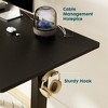 Lyngins Ergonomic Standing Desk with T-Shaped Metal Bracket, Height-Adjustable Office Desk, Modern Computer Desk for Home Office/Gaming/Study - 4 of 4