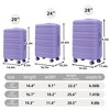 Gulches
 HIFINE TOURIST 20"/24"/28" 3 pcs/set in ABS Spinner Wheel Luggage, Carry on Suitcase, Matching Color, TSA Combination Lock (Blue+Purple) - 2 of 4