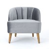 Modern Velvet Accent Chair with wood legs-Christopher Knight Home - 3 of 4
