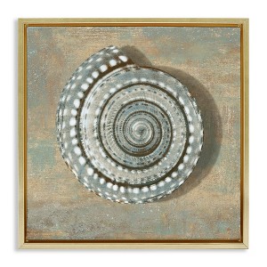 Stupell Industries Spiral Shell Beach Objects Design, 18" x 18" - 1 of 4