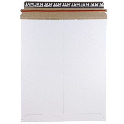 JAM Paper Stay-Flat Photo Mailer Stiff Envelope w/Self-Adhesive Closure 11x13.5 3PSW