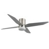 52" Brushed Nickel Solid Wood Ceiling Fan with LED Light and Remote, 6-Speed Reversible Motor for Bedroom or Dining Room - 2 of 4