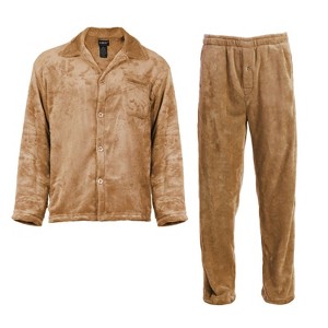 Gioberti Men's 2pc Super Soft Plush Pajama Set - 1 of 4