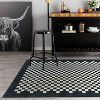 World Rug Gallery Contemporary Checkered Border Washable Non Slip Area Rug - 2 of 4