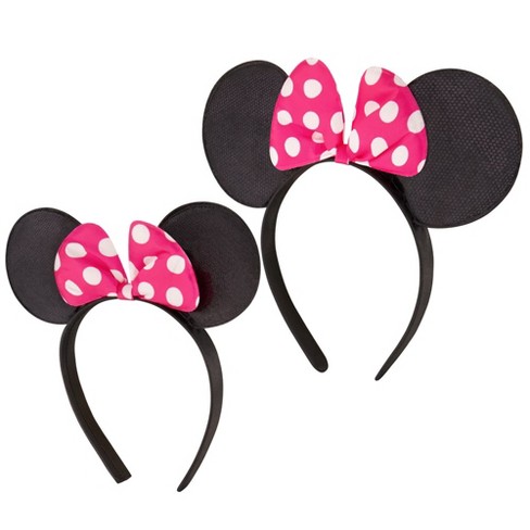 Disney Minnie Mouse Ears Headband Red Bow Adult, Adult Unisex