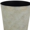 HomeRoots 7" Silver Recycled Plastic Indoor Outdoor Round Nursery Pot - 3 of 3