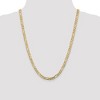 Black Bow Jewelry 5.5mm, 10k Yellow Gold, Concave Figaro Chain Necklace - 2 of 4