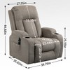Infinite Position Power Lift Recliner Chair with Massage, Lumbar Heating, USB Charging Port and Cup Holders - 3 of 4