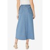 Roaman's Women's Plus Size Invisible Stretch Contour Front Slit Maxi Skirt - 3 of 4