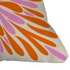 Deny Designs Angela Minca Modern Petals Orange and Pink Indoor Throw Pillow - 3 of 4