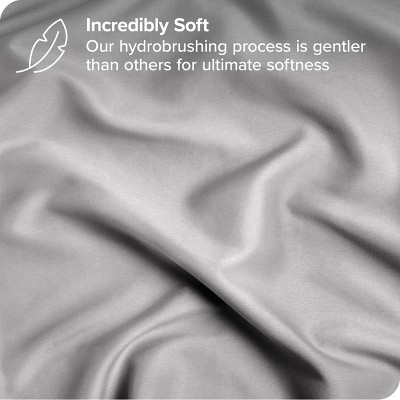 Twin Light Gray Deep Pocket Microfiber Stretch Sheet Set