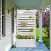 Lirago White PVC L Shaped Raised Garden Bed Combo 6ft x 3ft with 2 Planter Boxes and Privacy Screen Panel - 2 of 4
