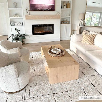 Hauteloom Rectangle Area Rug Beige : Target