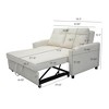 Versatile Foldable Velvet Sofa Bed with Adjustable Back, USB & Phone Stand - 3 of 4