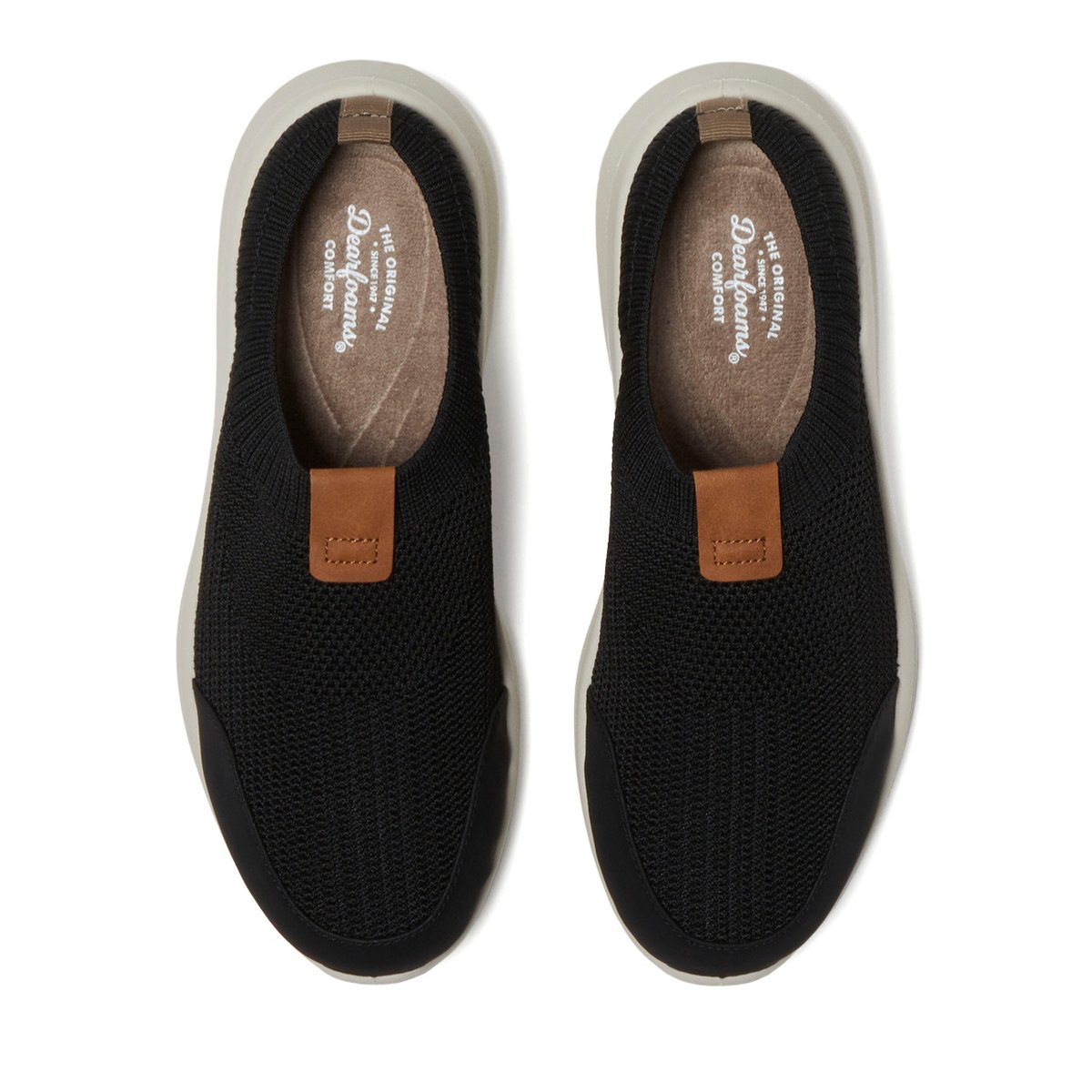 Женские сабо Dearfoams Women's Gracie Sport Knit Slip-On Clog - Black Size 8 — фото 4