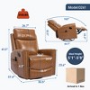 GDFStudio Varyn Modern Leather 360° Swivel Rocker Heat and Massage Manual Recliner Chair - 2 of 4