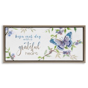 Stupell Industries Begin Day with Grateful Heart, 25" x 11" - 1 of 4