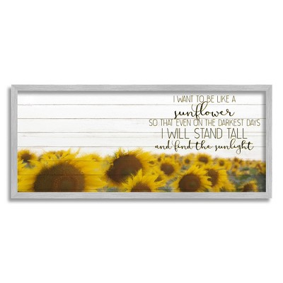 Stupell Industries Be Like A Sunflower Wood Texture Inspiring Word Design