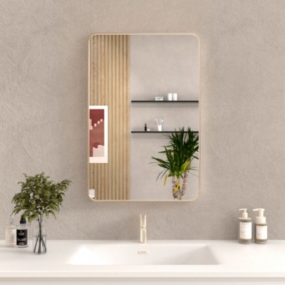 24x36” Aluminum Framed Rectangular Vanity Mirror, Oil Rubbed Bronze, Anti-Rust, Tempered Glass