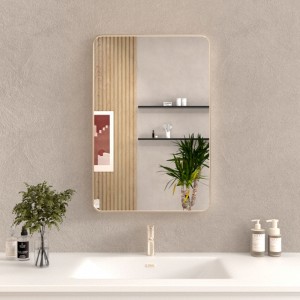 24x36” Aluminum Framed Rectangular Vanity Mirror, Oil Rubbed Bronze, Anti-Rust, Tempered Glass - 1 of 4
