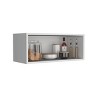 INFURNIC Decorative Wall Shelf Open Storage Cabinet Cube Shelf Stylish Space-Saving Design for Office Living Room, White, 12.5"*30"*12" - 3 of 4