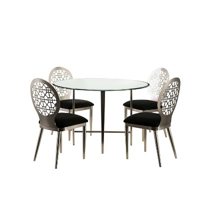5pc Chalee Dining Set Silver - miBasics
