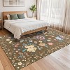 Washable Boho Floral Area Rug, Soft Low-Pile Non-Shedding Carpet for Living Room, Kitchen, Bedroom & Nursery - 2 of 4