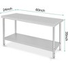 Food Prep Stainless Steel Table Commercial Workstation - 2 of 4