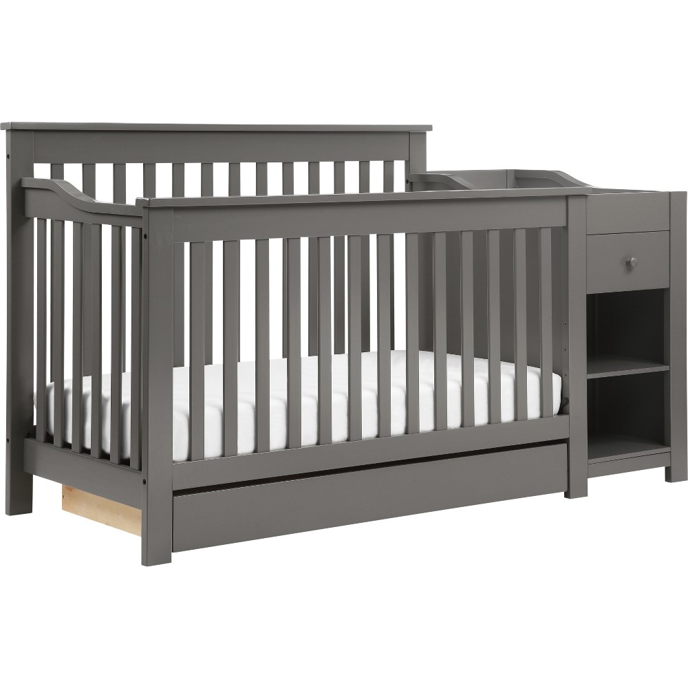 Photos - Cot DaVinci Piedmont 4-in-1 Crib and Changer Combo - Slate 