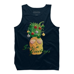 Men's Design By Humans Christmas Pineapple By Desdymona Tank Top - 1 of 3