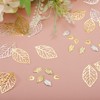 Unique Bargains Hollow Metal Leaf Pendants Decoration 200 Pcs - 4 of 4