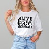 Simply Sage Market Women's Live Love Baseball Short Sleeve Graphic Tee - 2 of 3